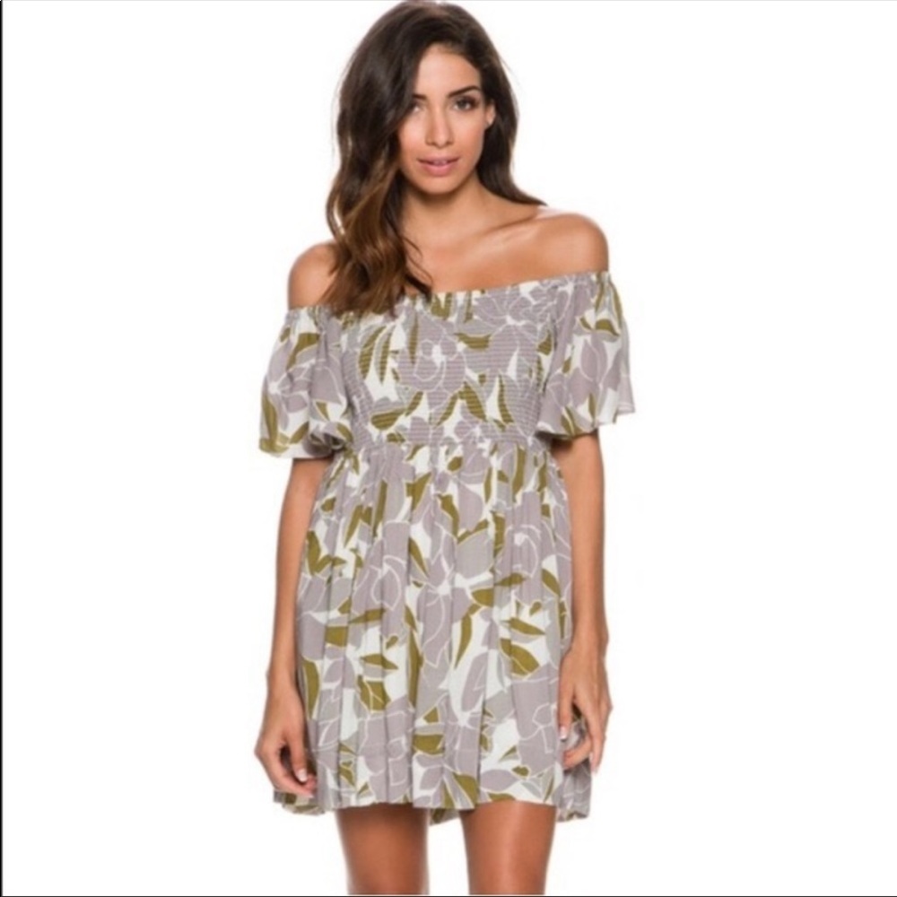 Free People floral off the shoulder Louise dress